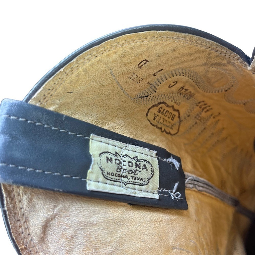 Nocona Boots‎ Mens Size 7 Gray Leather Western Cowboy - Picture 9 of 13